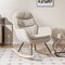 Padded Upholstered Rocking Chair for Nursery, Glider Rocker with Comfortable Seat